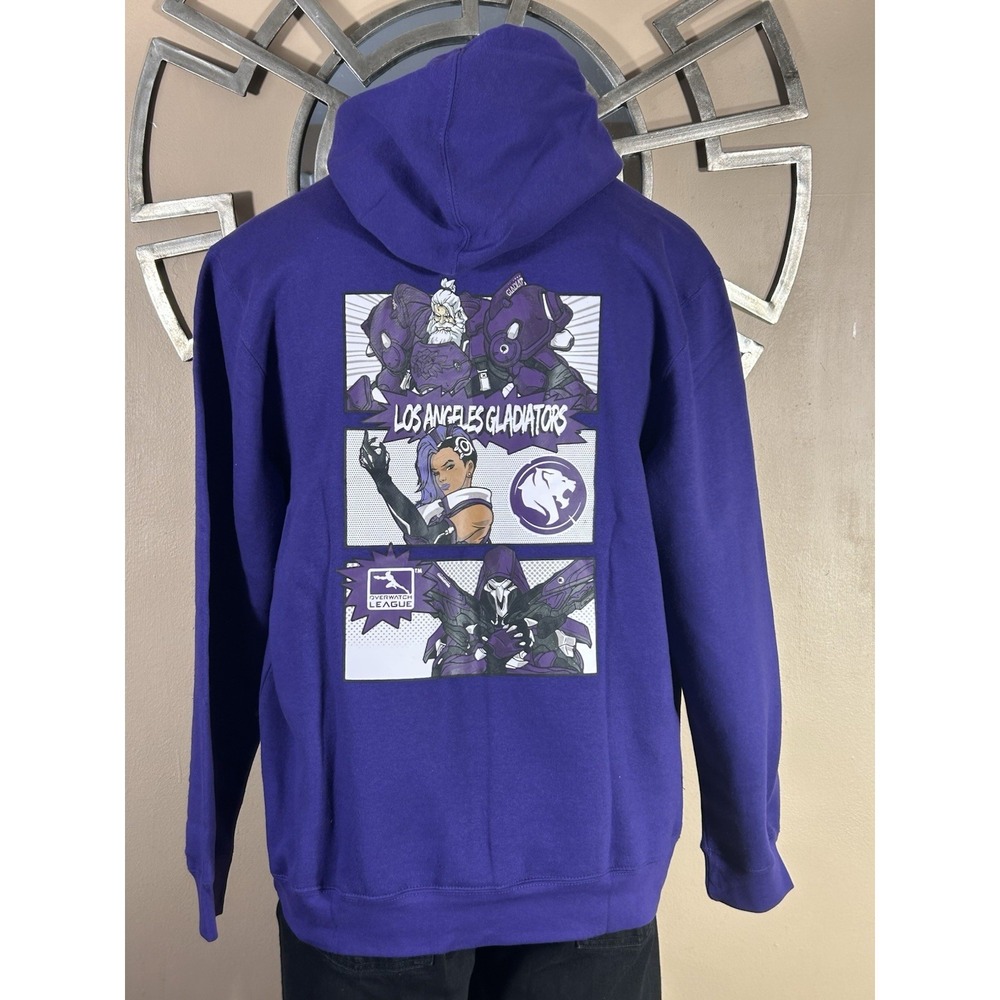 Overwatch League Los Angeles Gladiators Hoodie Sweatshirt XL New Purple